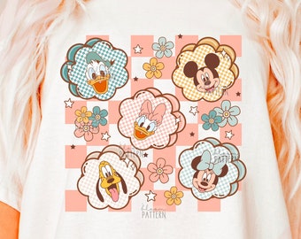 Spring Magical Design, Spring Flower T shirt PNG, Flower Mouse Spring T shirt Design