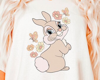 Cute Bunny Sublimation Design, Easter Spring Bunny T shirt Design For Sublimation