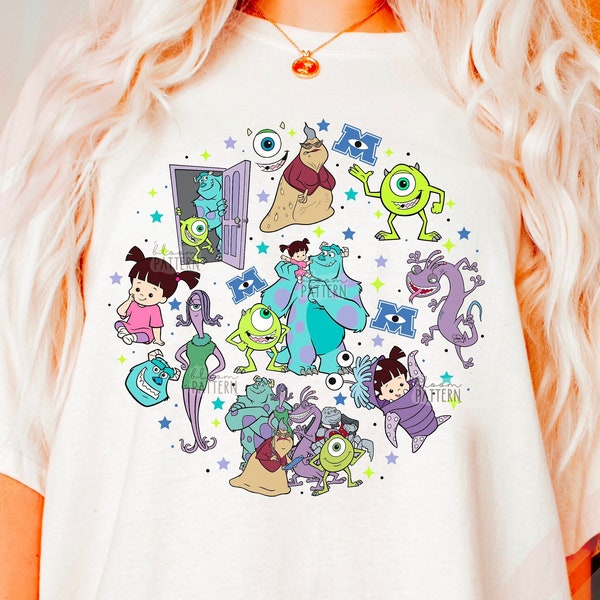 Monster Sublimation Design, Cartoon PNG T shirt Design, Monsters Check PNG