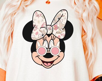 Spring Mouse Sublimation Design Flower, Spring Butterfly Flower Sublimation Design png