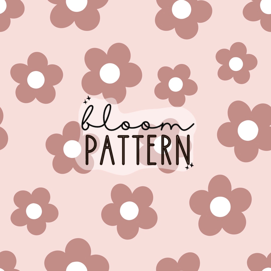 Neutral Pink Spring Summer Boho Floral Print Seamless Pattern Repeating ...
