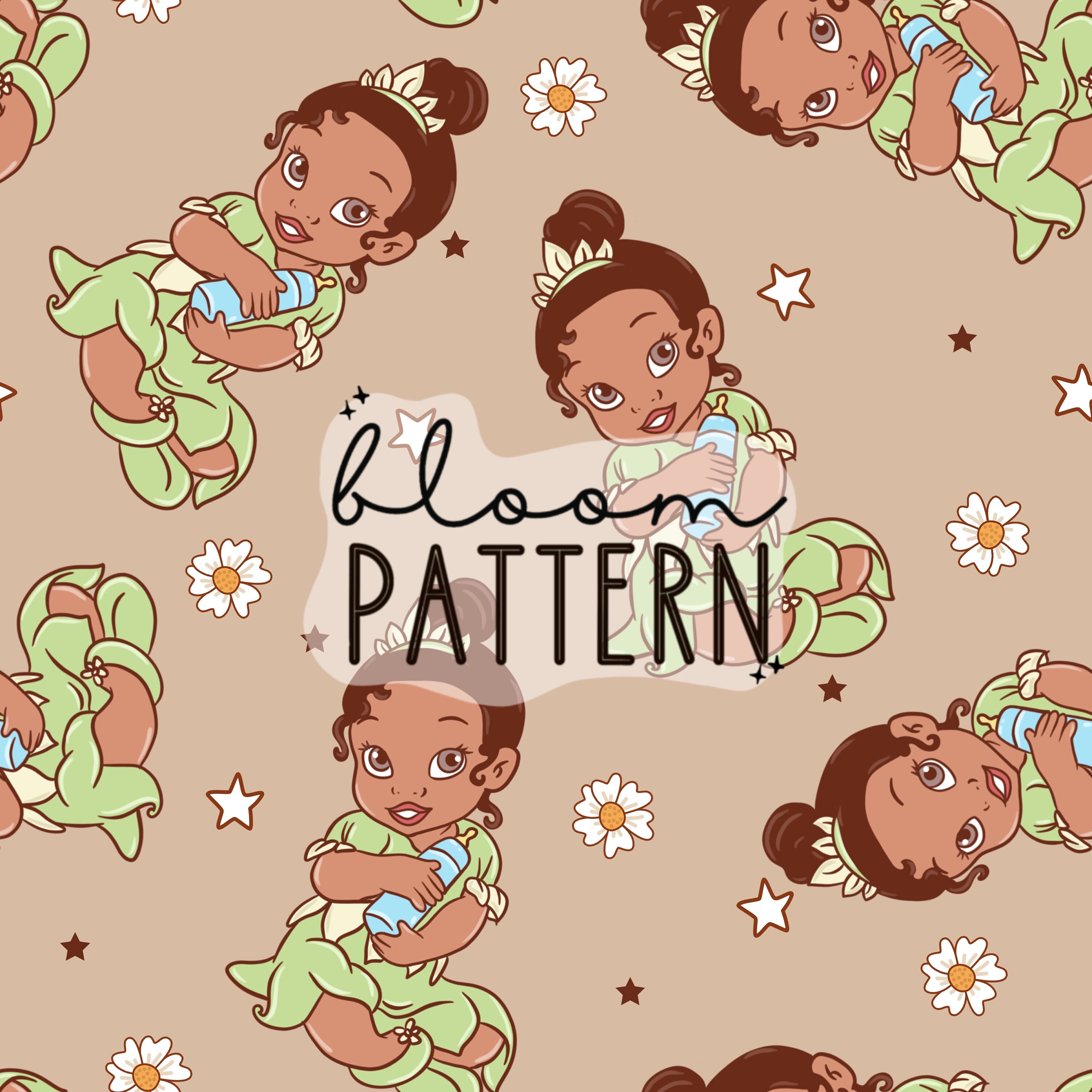 Bundle of 11 Baby Princess Seamless Pattern, Mermaid Seamless Pattern ...