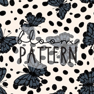 Butterflies Spring Seamless Pattern, Butterfly Seamless Repeating Pattern, Design for Fabric Printing Sublimation Commercial Use