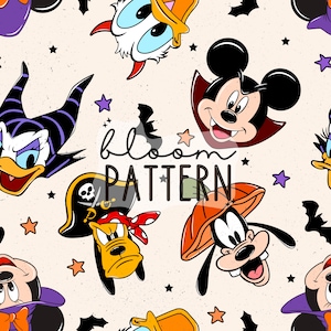 Halloween Magical Seamless, Mouse Halloween Seamless Design