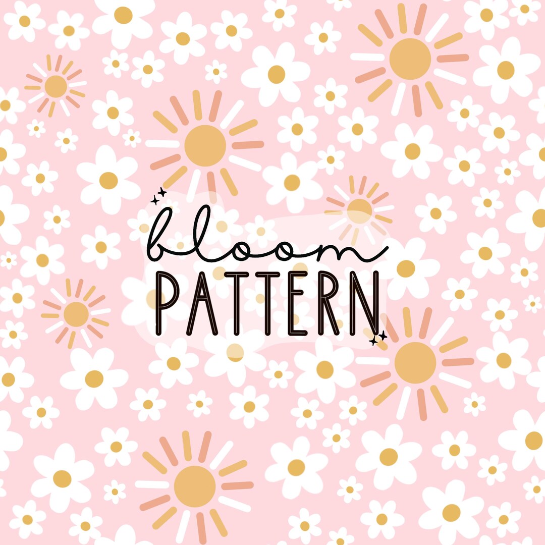 Sun Spring Summer Boho Floral Print Seamless Pattern Repeating File for ...