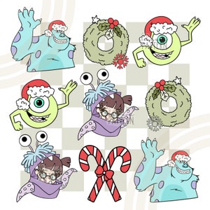 Kerst Monster Sublimatie Ontwerp, Magische Kerst Cartoon PNG T-shirt Ontwerp, Monsters Check PNG