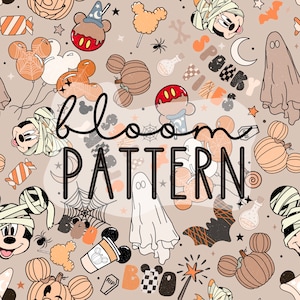 Halloween Magical Seamless, Mouse Halloween Seamless Design