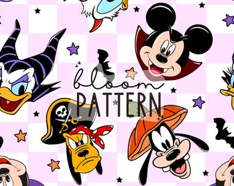 Halloween Mouse Seamless Pattern (Digital Download)