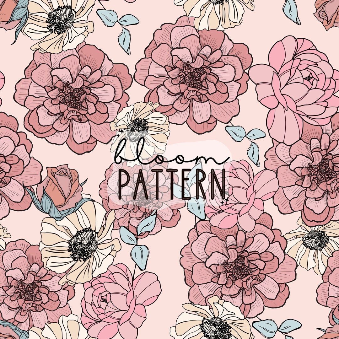 Spring Summer Boho Floral Print Seamless Pattern Repeating File for ...