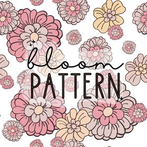 Spring Summer Boho Floral Print Seamless Pattern Repeating File for Fabric Printing Sublimation Commercial Use
