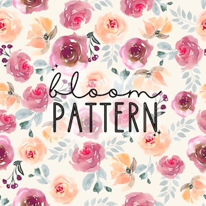 Spring Summer Boho Floral Print Seamless Pattern Repeating File for Fabric Printing Sublimation Commercial Use