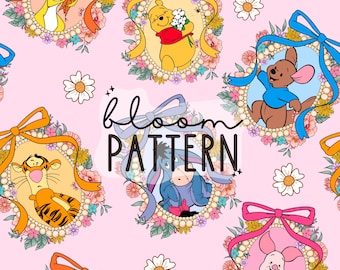 Motivo senza cuciture con fiori ad acquerello della principessa magica, motivo senza cuciture con primavera del mondo magico, motivo senza cuciture retrò, stampa sublimatica su tessuto