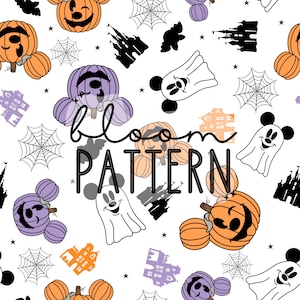 Halloween Magical Seamless, Mouse Halloween Seamless Design
