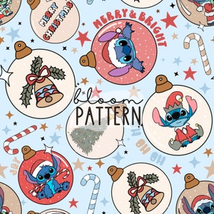 Christmas Magical Seamless Pattern, Christmas Tree Mouse Seamless pattern Design, Fabric Design Sublimation
