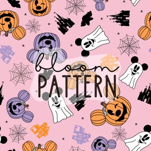 Halloween Magical Seamless, Mouse Halloween Seamless Design