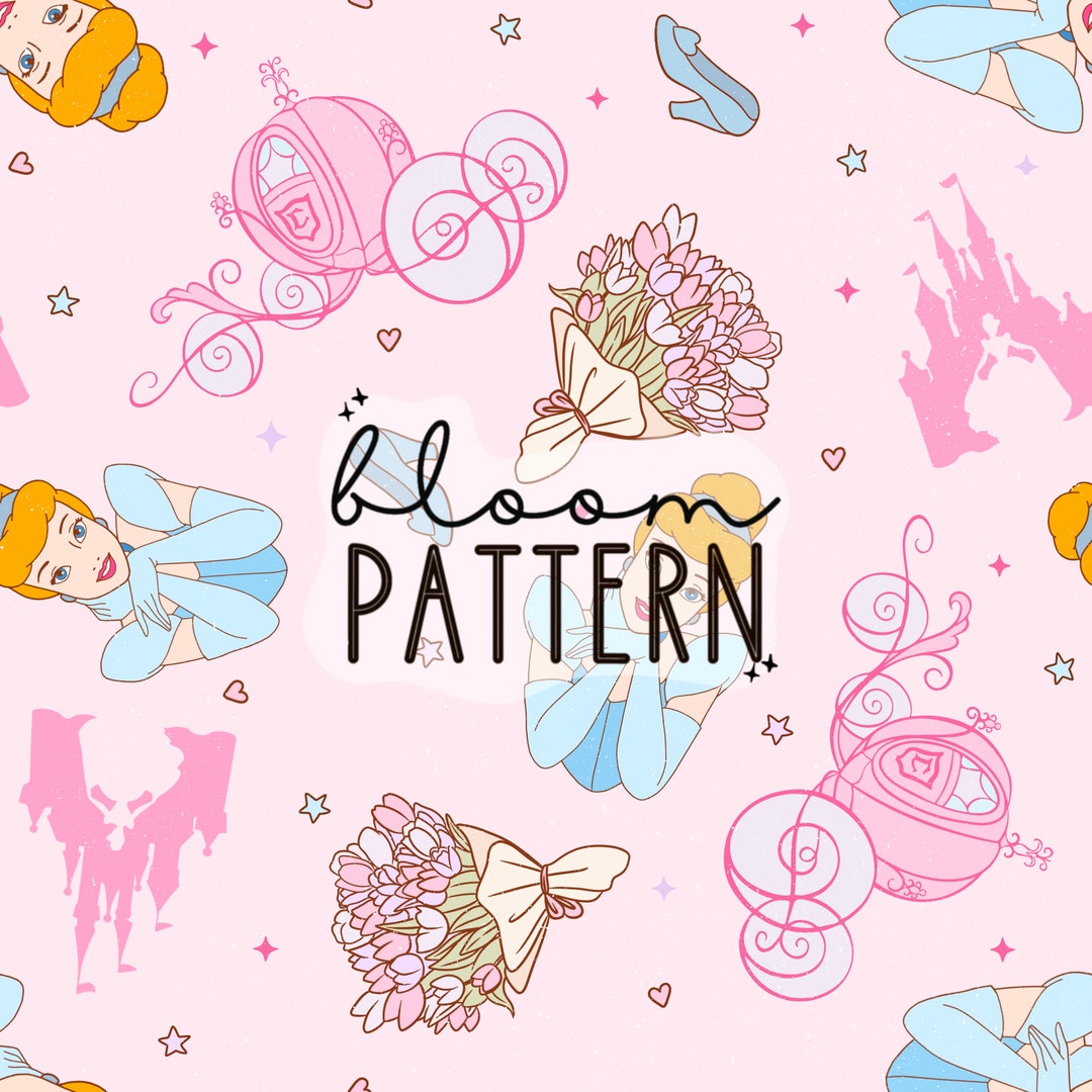Girl Flower Princess Sublimation, Magical Princess Seamless Pattern ...