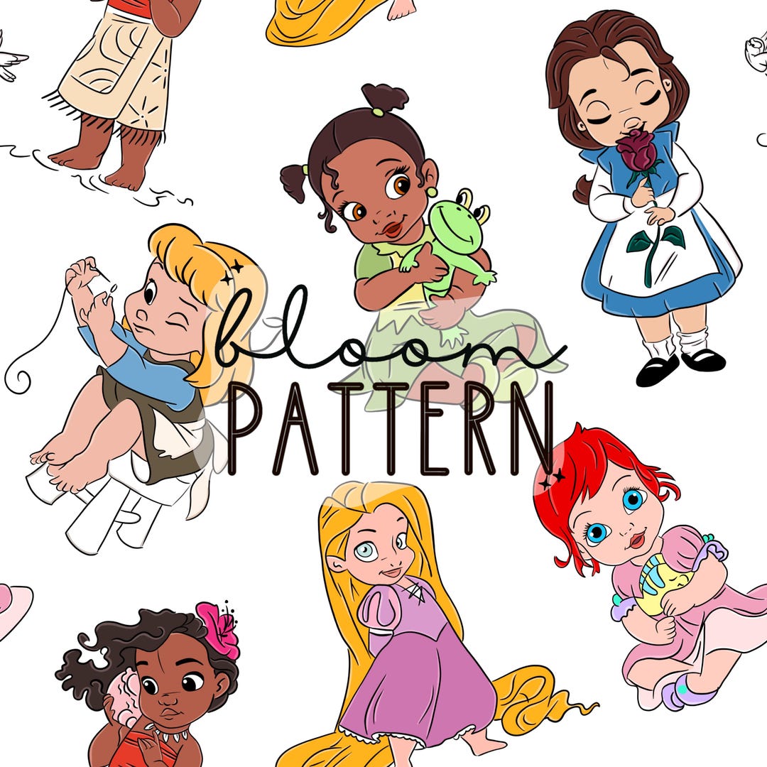 Patterns Printable Princess Baby Princess Seamless Pattern, Cute Princess Seamless Pattern, Beauty ...