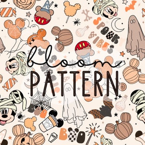 Halloween Magical Seamless, Mouse Halloween Seamless Design