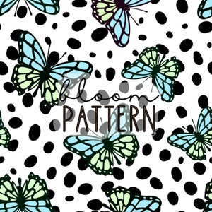 Butterflies Spring Seamless Pattern, Butterfly Seamless Repeating Pattern, Design for Fabric Printing Sublimation Commercial Use