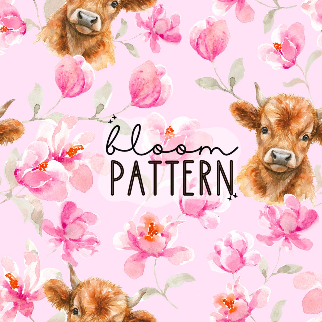 Pink Cow Pattern Print Dress