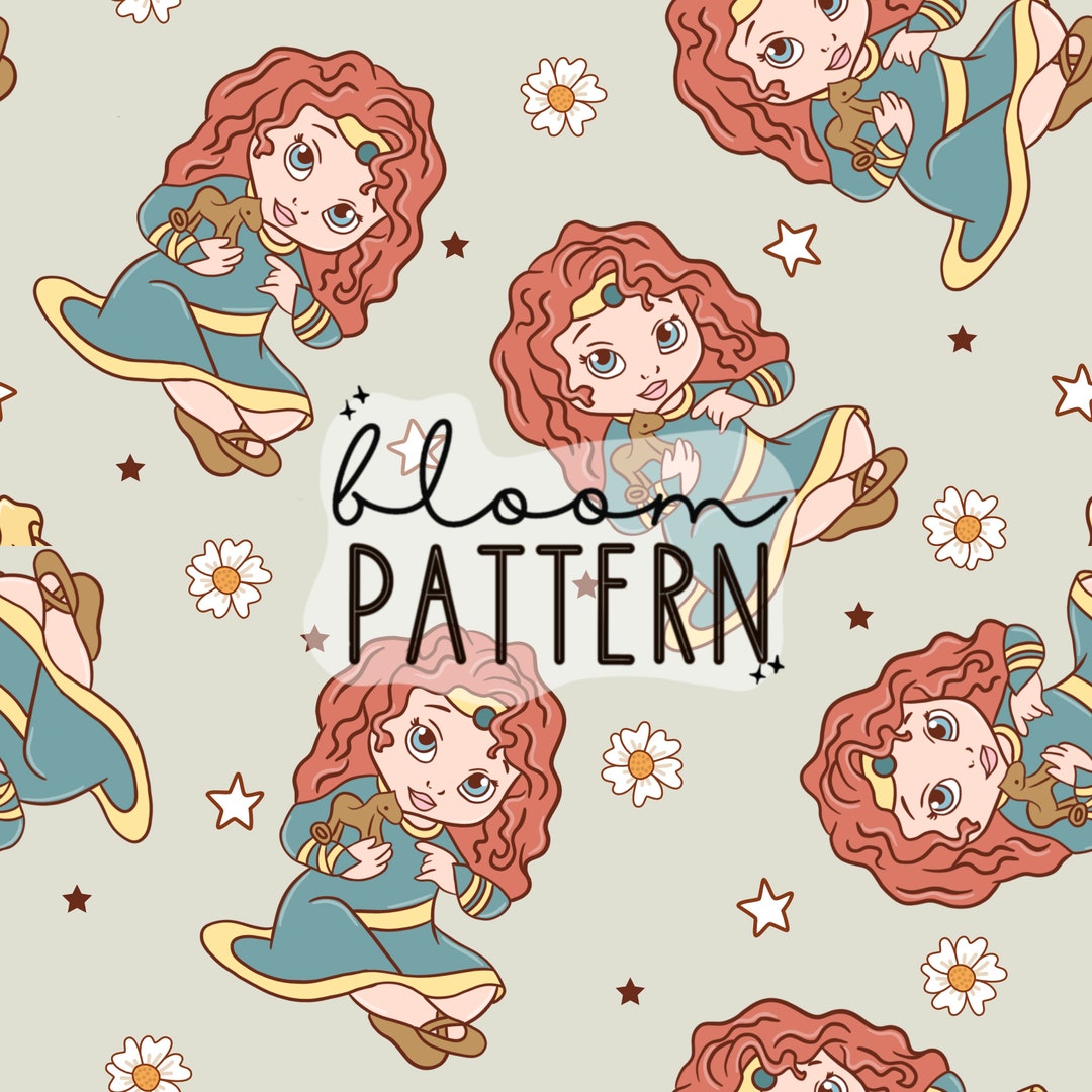 Baby Princess Seamless Pattern, Cute Princess Seamless Pattern, Beauty ...