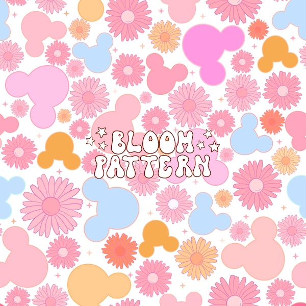 Magische Maus nahtlose Muster, Frühling blau nahtlose Muster, Retro Maus nahtlose Muster, Stoff Sublimation