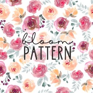 Spring Summer Boho Floral Print Seamless Pattern Repeating File for Fabric Printing Sublimation Commercial Use