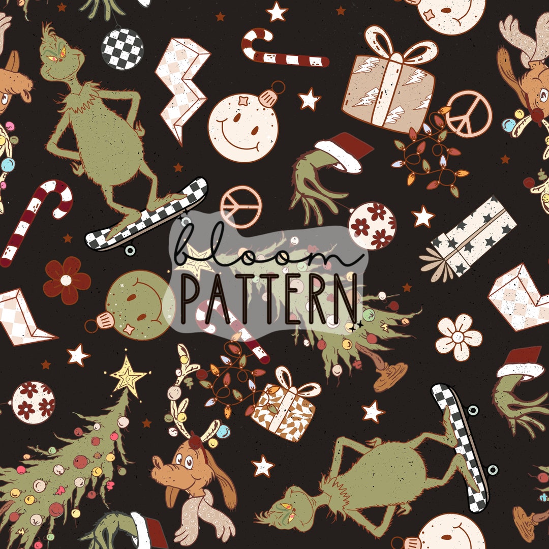 Hate Pattern Christmas Magical Seamless Pattern, Hate Christmas Seamless Pattern ...