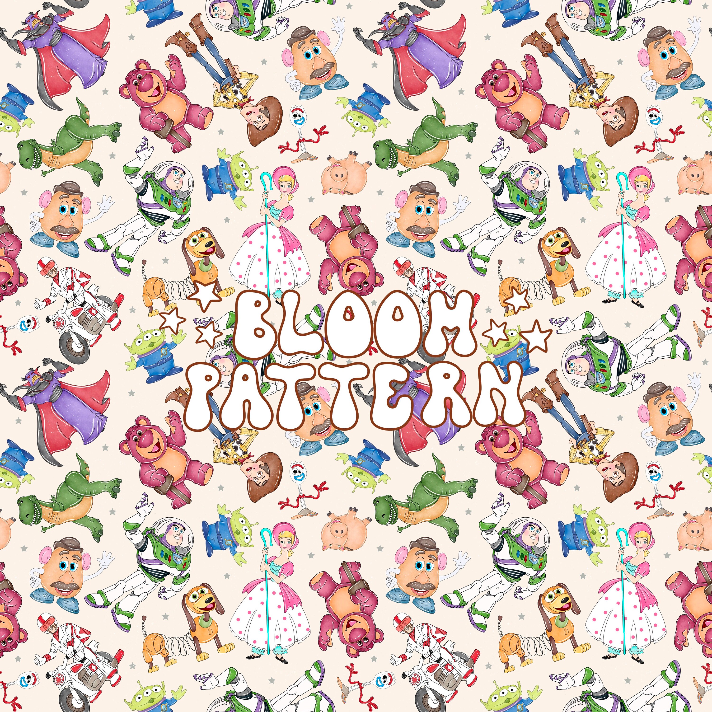 Textile Toy Pattern Toy Seamless Pattern Sublimation Design, Toy Cartoon Seamless Pattern ...