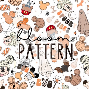 Halloween Magical Seamless, Mouse Halloween Seamless Design