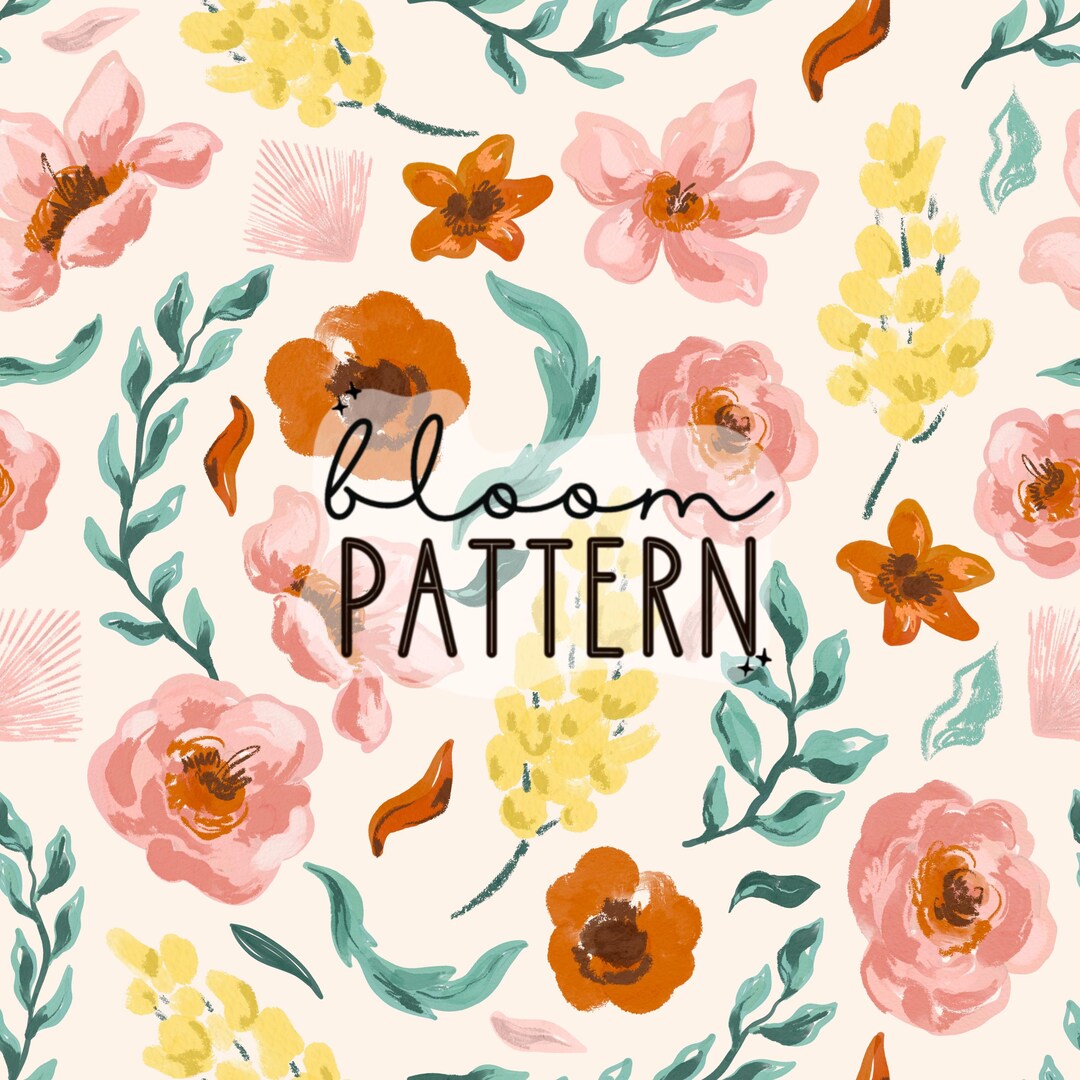 Flower Boho Floral Print Seamless Pattern Repeating File for Fabric ...