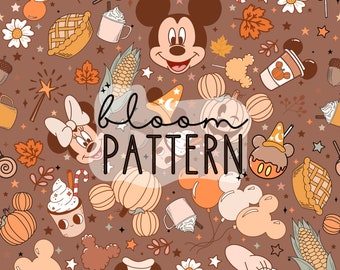 Halloween Magisch Nahtlos, Maus Herbst Herbst Nahtloses Design, Apfelkuchen Atumn Halloween Muster