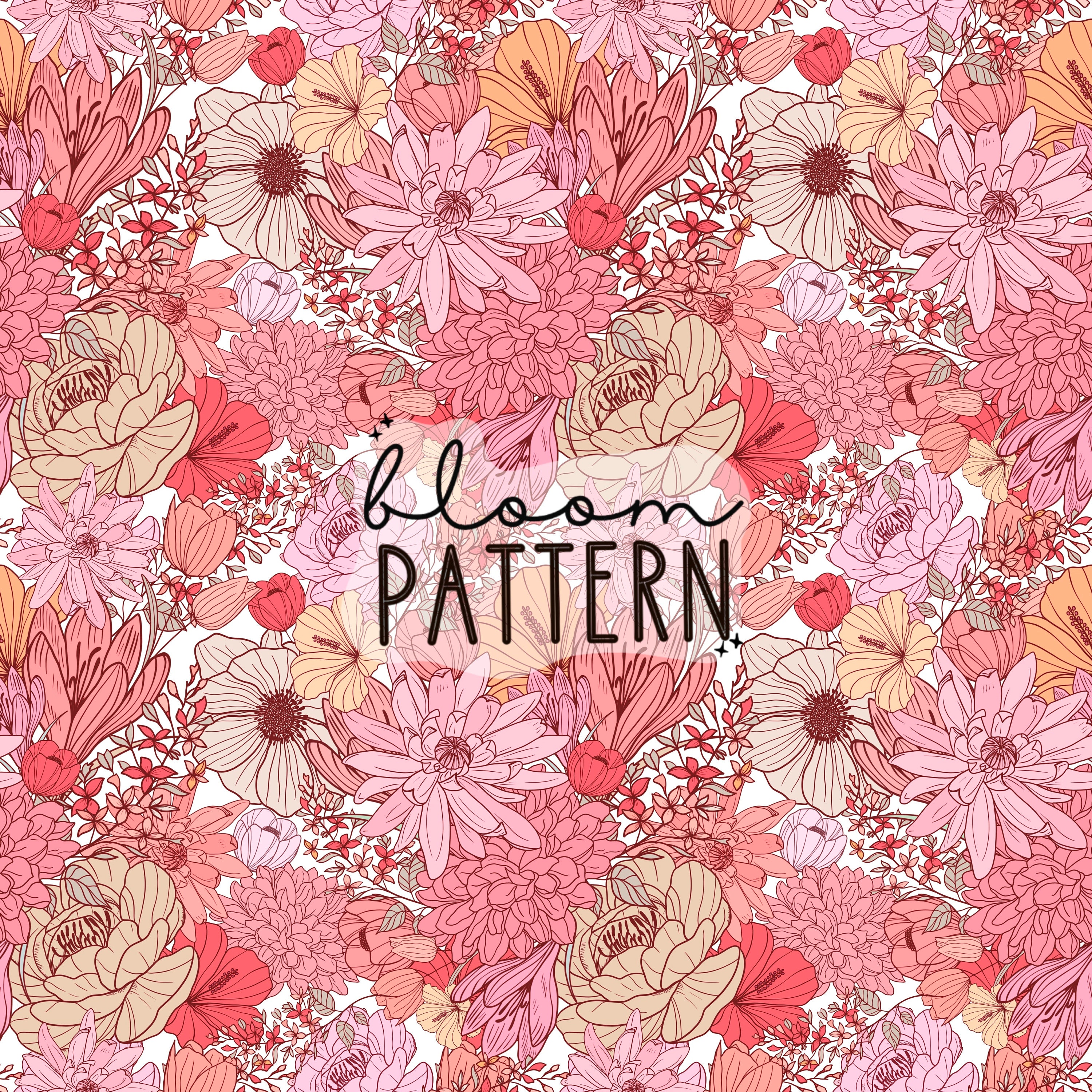 Flower Boho Floral Print Seamless Pattern Repeating File for Fabric ...