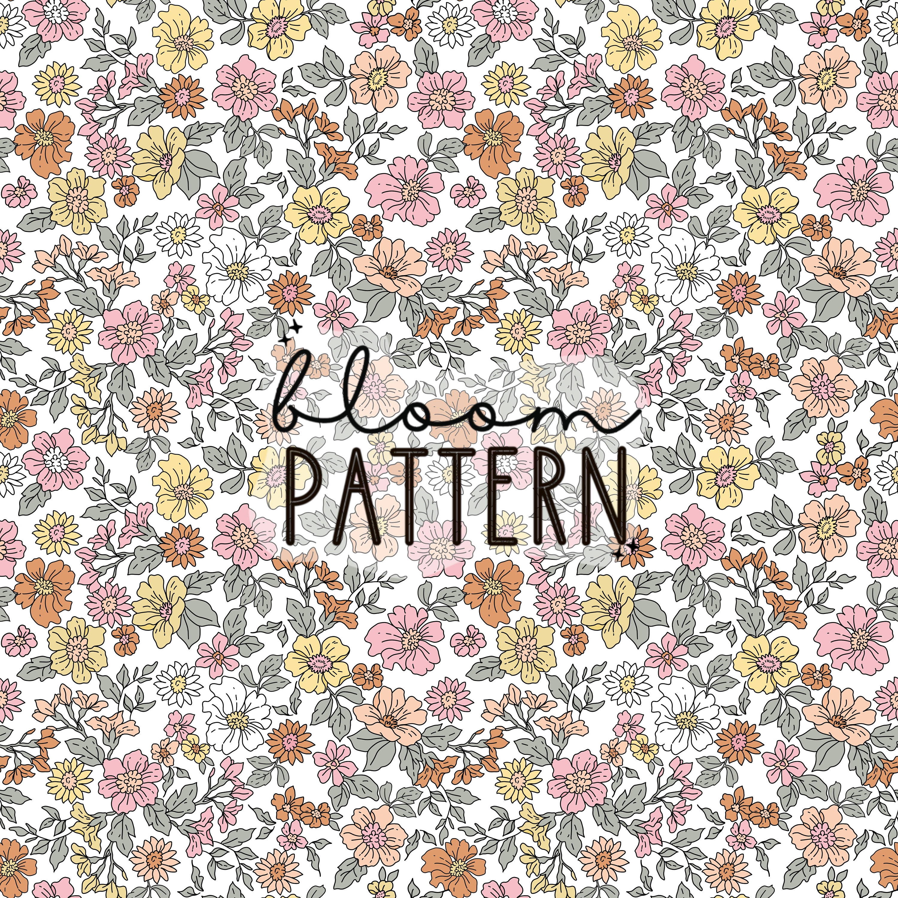 Spring Summer Boho Floral Print Seamless Pattern Repeating File for ...