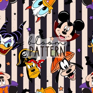 Halloween Magical Seamless, Mouse Halloween Seamless Design