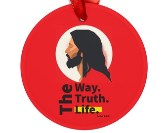 John 14:6 Acrylic Ornament with Ribbon