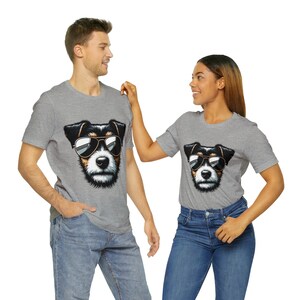 Cool Hipster Dog T-Shirt image 1