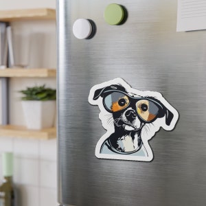 Hipster Rescue Dog Die-Cut Magnets image 7