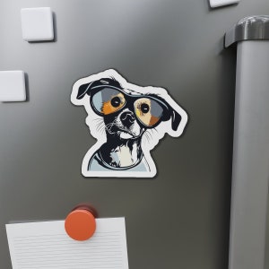 Hipster Rescue Dog Die-Cut Magnets image 6