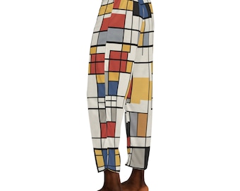 Pantalon de pyjama inspiré de Piet Mondrian, entièrement imprimé !