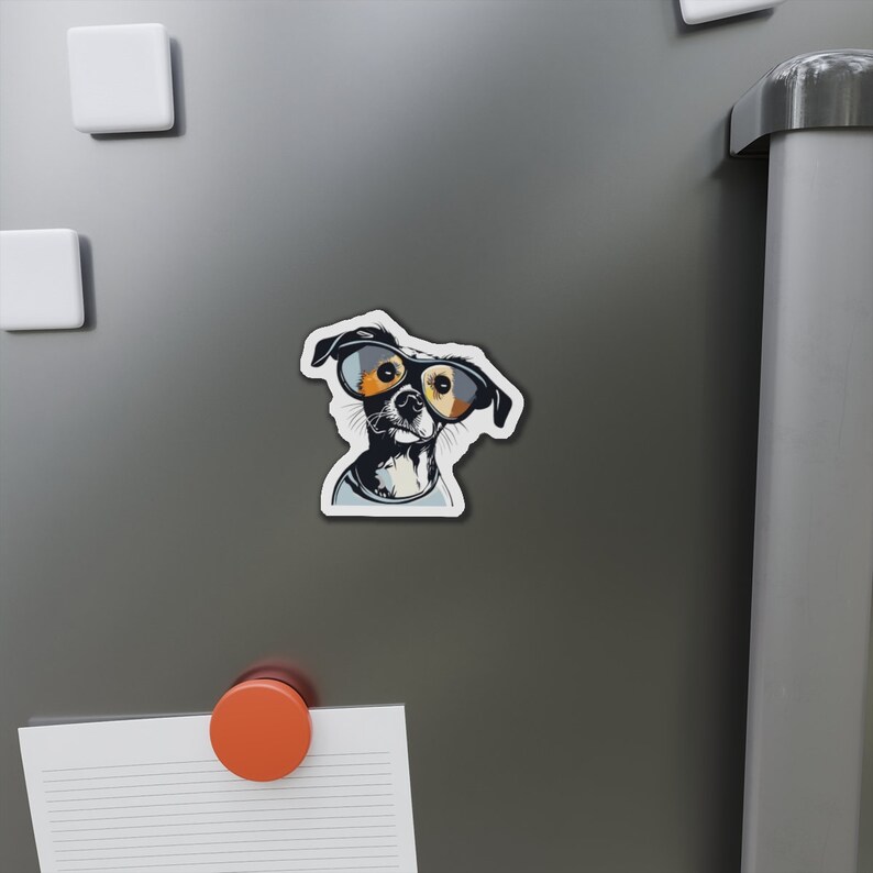 Hipster Rescue Dog Die-Cut Magnets image 10