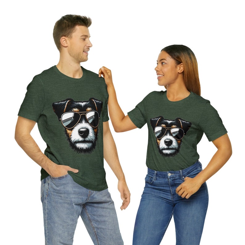 Cool Hipster Dog T-Shirt image 3