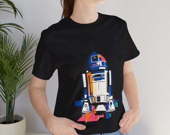 Mid Century Mock-Up R2D2 Star Wars Unisex Jersey Short Sleeve Tee