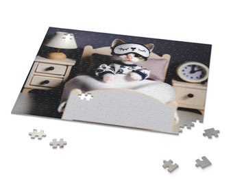 Cat in Pajamas Puzzle (120, 252, 500-Piece)