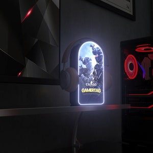 Csgo Wood Headphone Stand-gamertag Sign-gaming Headset Stand-custom ...