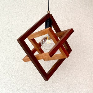 Walnut Art Deco Lamp Wood Pendant Lighting Chandelier Lighting Modern Chandelier Ceiling Light Fixture-Kitchen Island Light Walnut