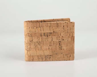 Handmade Cork Wallet  | Eco Friendly Minimalist Card Holder | Sustainable Gift for Him or Her