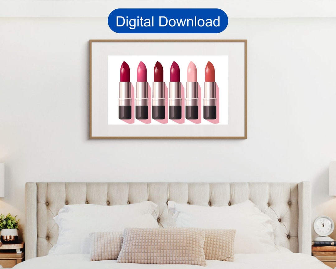 Lipstick Wall Art for Living Room Lipstick Wall Decor for Girl Etsy