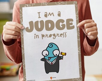 Judge Poster Wall Art Kinderkamer Decor Positieve Affirmaties Kinderen Opbeurende Dagelijkse Affirmaties Gelukkige Kinderen Klas Ideeën Toekomstige Banen