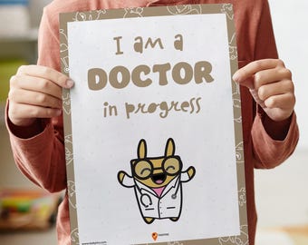 Doctor Poster Wall Art Kids Room Decor Positive Affirmations Kids Uplifting Daily Affirmations Happy Children Classroom Ideas Future Jobs